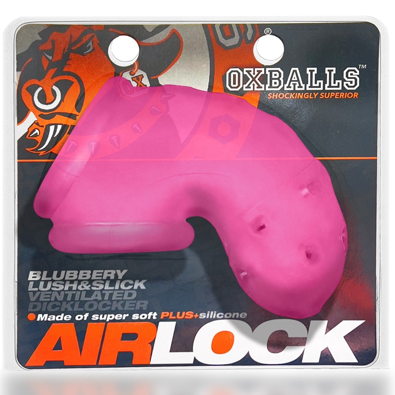 Oxballs Airlock Chastity Cage - Pink Ice