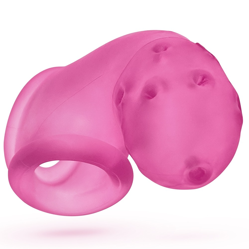 Oxballs Airlock Chastity Cage - Pink Ice