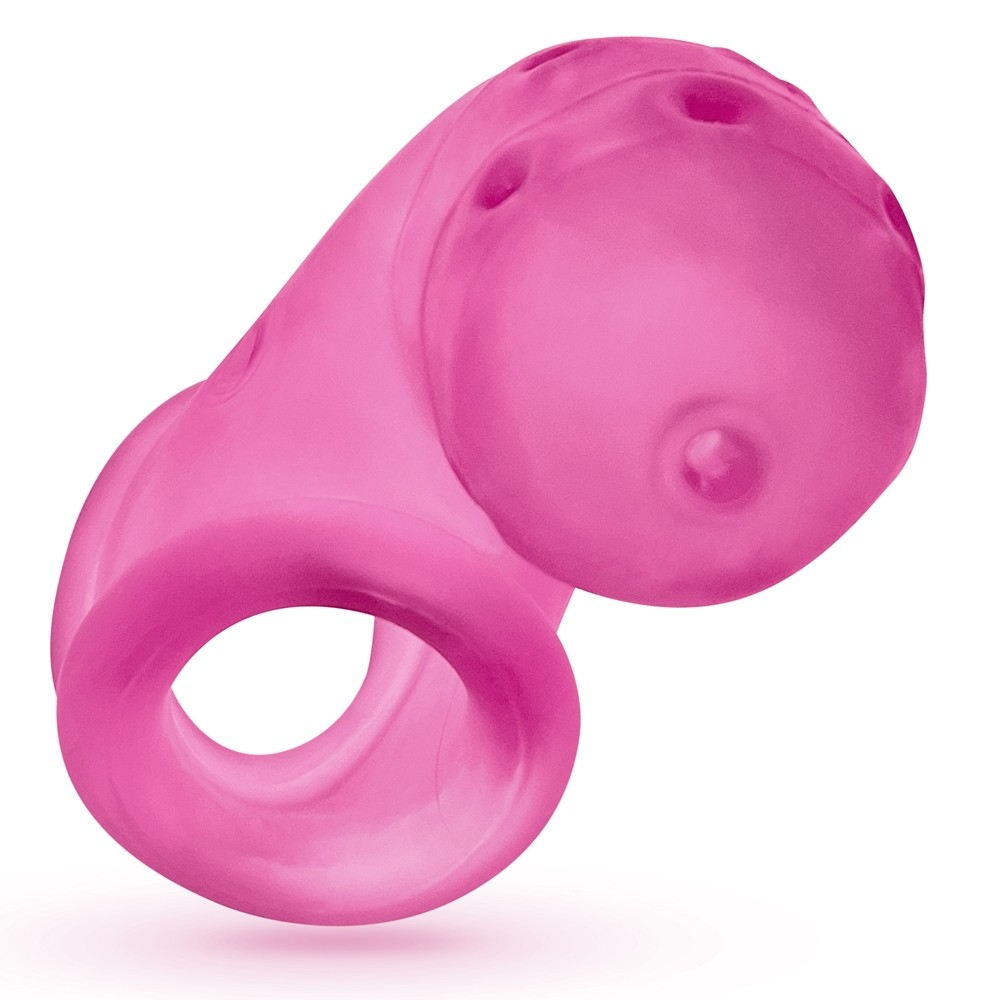Oxballs Airlock Chastity Cage - Pink Ice