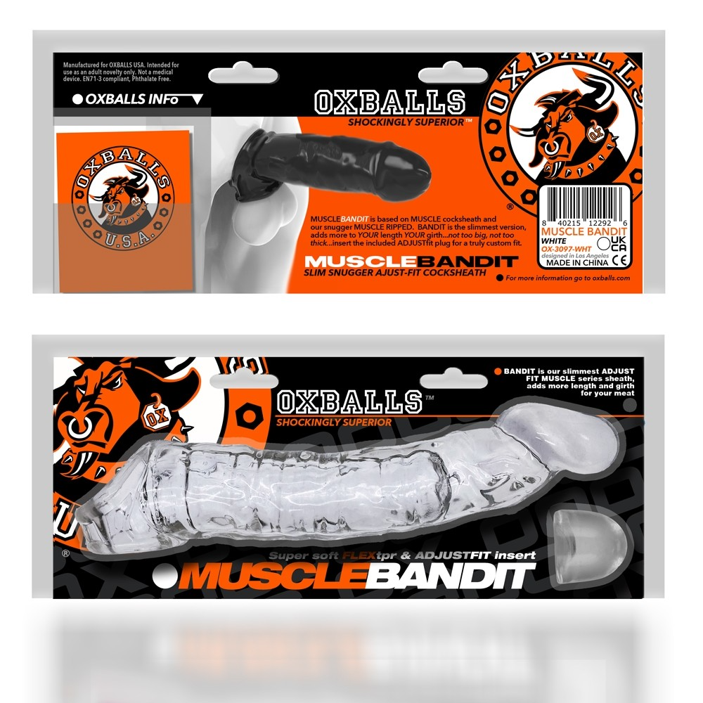 Oxballs Muscle Bandit Slim Cocksheath- CLEAR