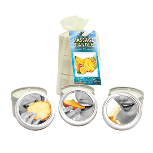 Earthly Body Massage Candles Mango, Banana & Pineapple