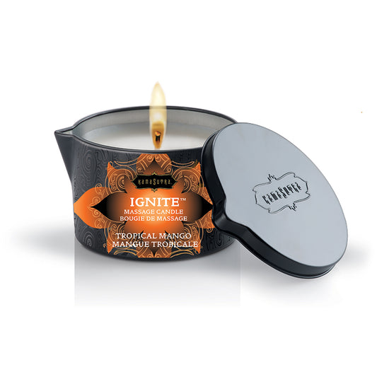 Kama Sutra Ignite Massage Candle Tropical Mango 6 oz