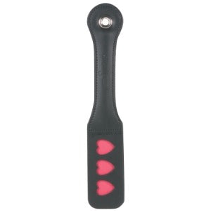 Sportsheets Leather Paddle Hearts 12"