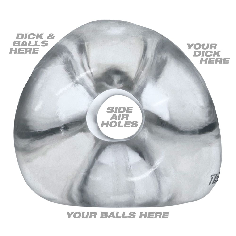 OXBALLS TRI-SPORT XL Thicker 3-Ring Cocksling - Clear