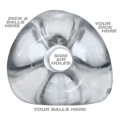 OXBALLS TRI-SPORT XL Thicker 3-Ring Cocksling - Clear