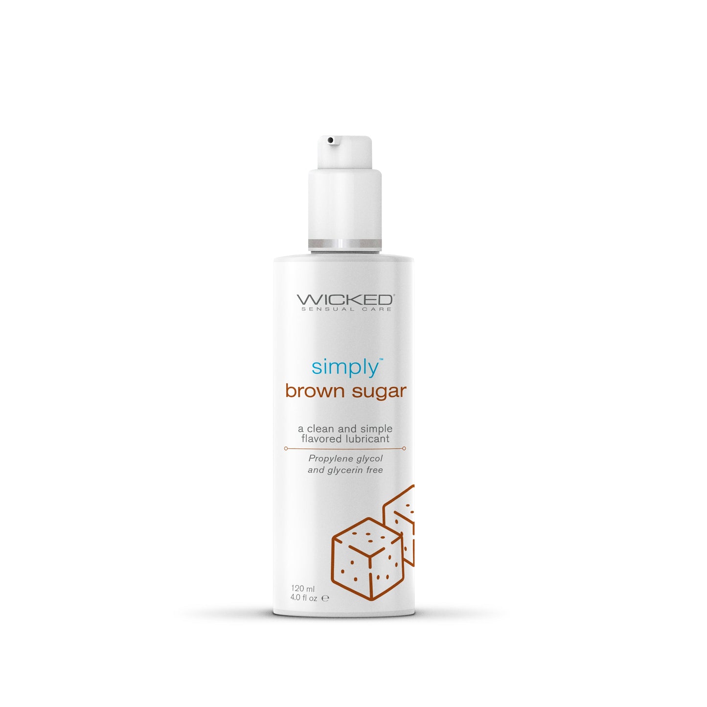 Wicked Simply Aqua Brown Sugar Flavored Water Based Lube 4 oz