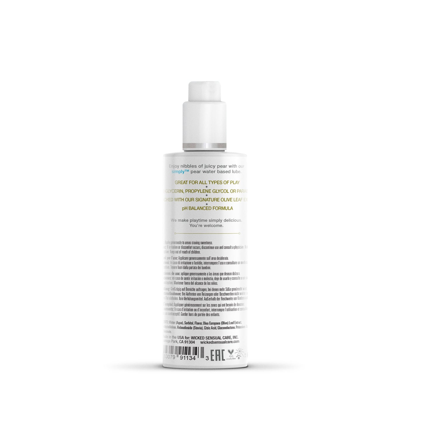 Wicked Simply Aqua water based lube - Pear 4 oz