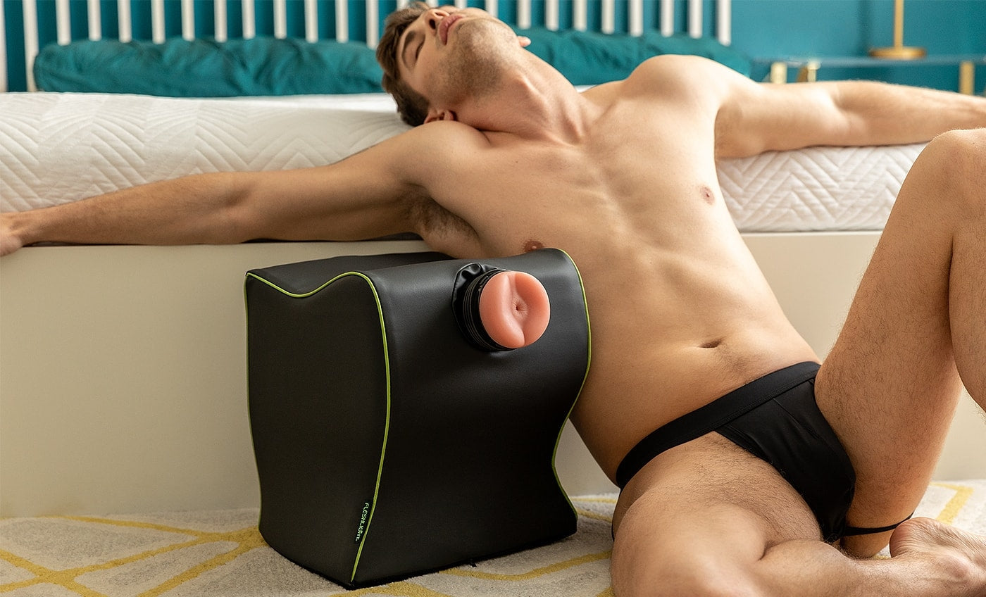 Liberator Fleshlight Top Dog Sex Toy Mount - Black Faux Leather