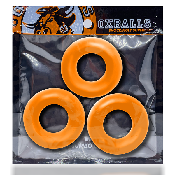 Oxballs FAT WILLY 3-pack Jumbo Cockrings - ORANGE